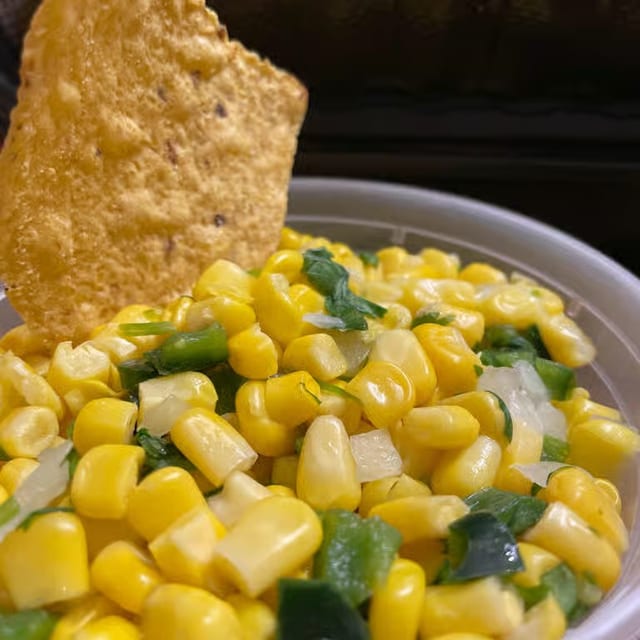 Corn Salsa and Chips.