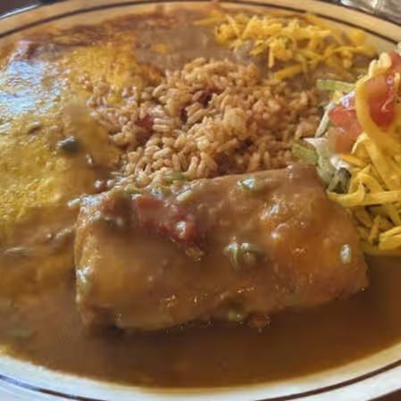 C-14 Cheese Enchilada, Chile Relleno, Beef Taco.