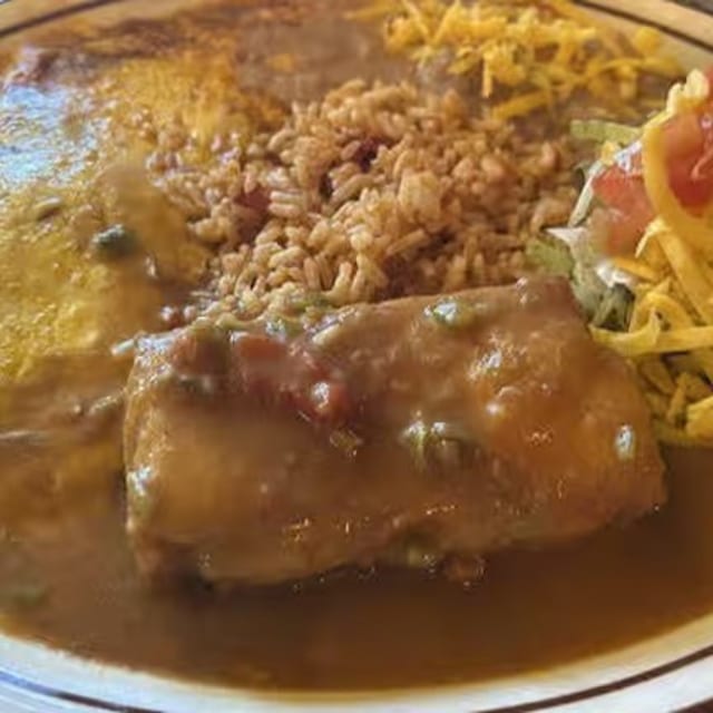 Vegetarian Cheese Enchilada Plate (3).
